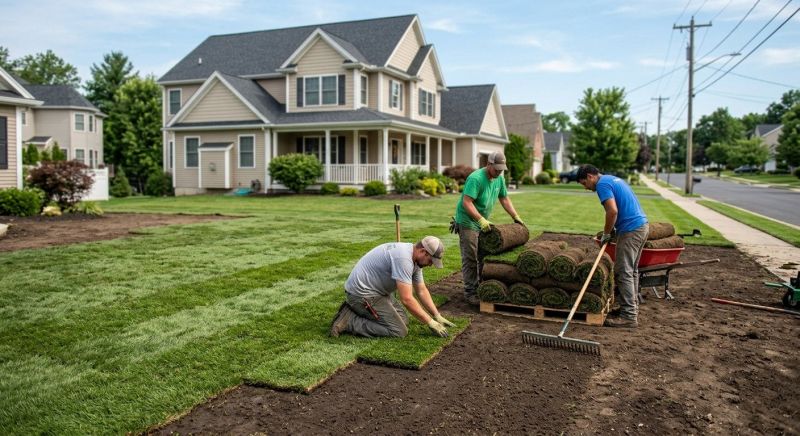 Yard Sod Installation in Aiken, SC
